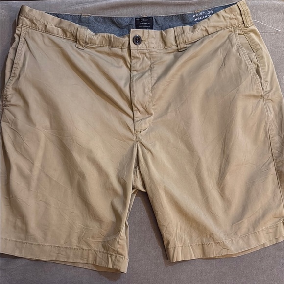 J. Crew Tan Flat Front Shorts Versatile Summer Essential - Picture 1 of 3